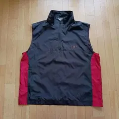 Mizuno T-ZOID PLUS ジップアップベスト ゴルフ 黒 赤のサムネイル