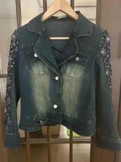 fabulousビーズ刺繍デニムジャケット