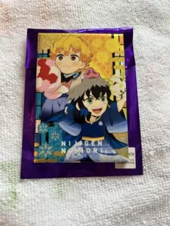 鬼滅の刃 ニジゲンノモリ 長方形ネオン缶バッジ 我妻善逸 嘴平伊之助