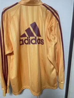 adidas ストライプジャージ オレンジ/バーガンディ