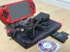 極美品 動作確認品 PSP 3000 レッド ブラック すぐ遊べるセット