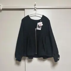 【新品タグ付き】ブークレティアードジャケット　ブラック　M