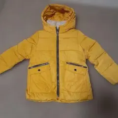 ZARAGIRLSイエローフード付きダウンコート