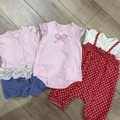 ミキハウス ロンパース3着セット　80