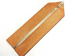 在庫処分 正絹 重ね襟 重ね衿 伊達襟 4way オレンジ地金通し無地/金無地