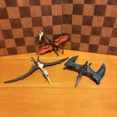 恐竜 フィギュア 3体セット 翼竜 プテラノドン アニア