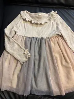 長袖チュールワンピース 100cm