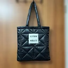 ＜美品＞ CITEN パデッド トートバッグ ブラック