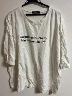 英語文字 ホワイト Tシャツ XLサイズ