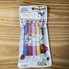 も*じ様 ZEBRA SARASA SNOOPY 限定5色ボールペンセットと替芯