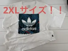 adidas ロゴプリント Tシャツ ホワイト　2XO