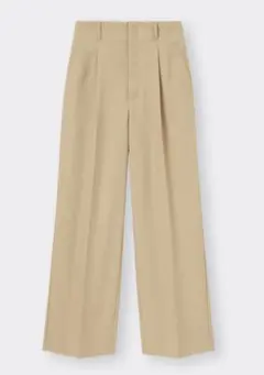 GU スラックスパンツ ワイドパンツ ベージュ