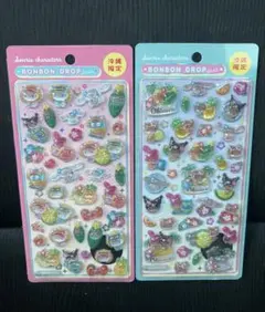 サンリオキャラクターズ 沖縄限定 ボンボンドロップシール 2種セット