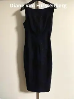 美品 ダイアンフォンファステンバーグ お洒落なノースリーブ タイトワンピース