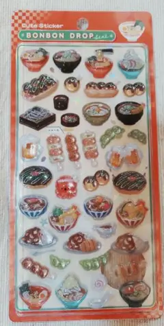 ボンボンドロップシール　日本食　和柄