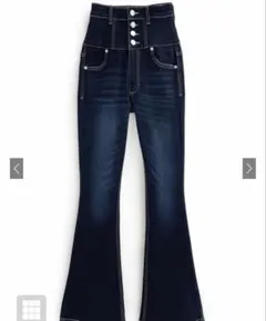 GRL グレイル　ハイウエストストレッチフレアデニムパンツ[cu531]のサムネイル