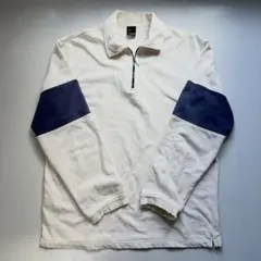 Nike ハーフジップ トレーナー ホワイト/ネイビー