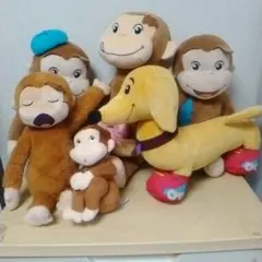 おさるのジョージ　ぬいぐるみ まとめ売り　6点セット