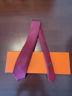 HERMES エルメス ネクタイ ボルドー