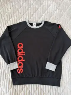 adidas 長袖トレーナー 黒/赤　150cm [美品]