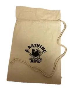 R*u様 激安❗️A BATHING APEエイプ大型巾着袋 多分麻　バッグ ずのサムネイル