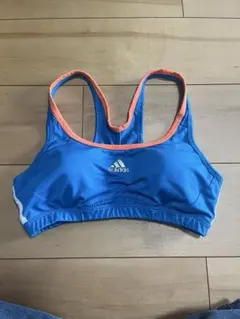 大きめLサイズadidas スポーツブラ 青/オレンジ