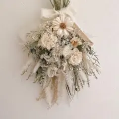 ラッピング付】ドライフラワースワッグ❁406花束 ブーケ プレゼント