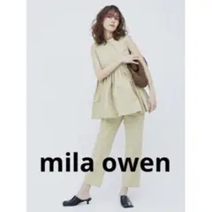 mila owen ミラオーウェン ノースリペプラムセットアップ セットアップ