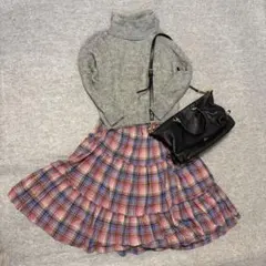 コーデ売り2点セット　ニット　フレアスカート　フェミニン　カジュアル　コーデ