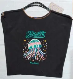 【新品タグ付】D.KELLY 刺繍トートバッグ エコバッグ レジャーバッグ M