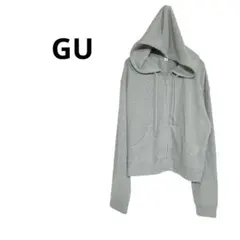 【美品】GU ジーユー　ループヤーンフルジップパーカ　Sサイズ　ライトグリーン
