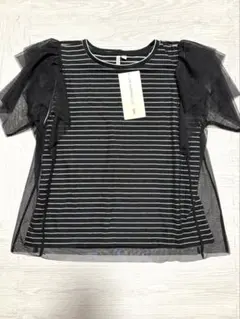 HK WORKS LONDON 半袖Tシャツ M 黒/白ストライプ