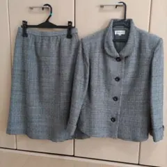 日本製　13AR　フォーマルスーツ　大きいサイズ　ジャケット・スカート　ツイード