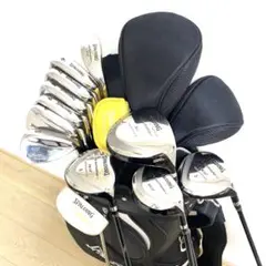 美品☆SPALDINGゴルフクラブ フルセット☆キャディバッグ付 初心者メンズRのサムネイル