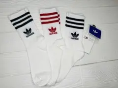 adidas ストライプソックス 3足セット22-24cm