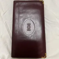 Cartier マストライン 二つ折り長財布 ボルドー