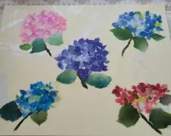 ちぎり絵　紫陽花のサムネイル