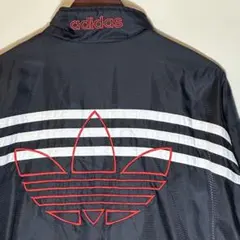 【adidas】アディダスナイロンジャケットトラックロゴブラックL〜XL