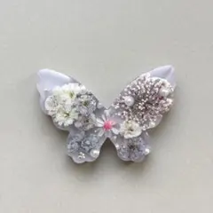押し花蝶のヘアゴム　　No2 押し花蝶のヘアゴム No2 - メルカリ