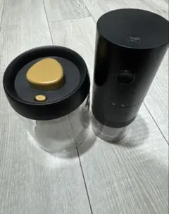 電動コーヒーミル　コーヒーキャニスター　セット