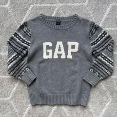 GAP セーター グレー ニット ノルディック柄　100 110