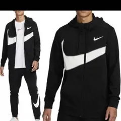 NIKE フルジップパーカー ブラック ホワイト