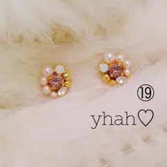 ピアス♡スワロ ヴィンテージローズ