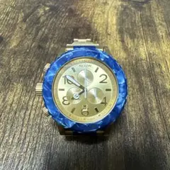 NIXON 42-20 青と金のアナログ腕時計 新品電池 - メルカリ