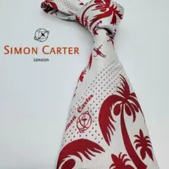 【美品】SIMON CARTER/サイモンカーター　ネクタイ　総柄