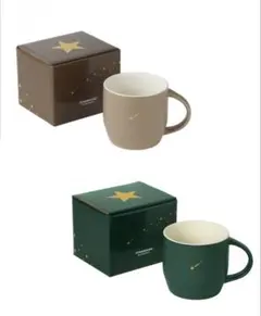 スターバックス リワード 限定 スターマグ ブラウン グリーン 2点セット