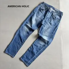 【アメリカンホリック】デニムスキニーパンツ　ストレッチ　カジュアル　ボトムス/S