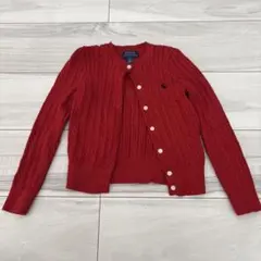 POLO RALPH LAUREN 赤 カーディガン サイズ5Y