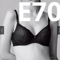 ★未使用【dinos D'Linge】シルクブラジャー_黒E70　bのサムネイル