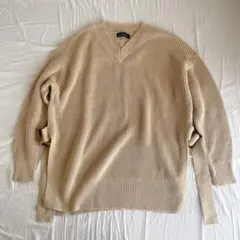 GREEN LABEL RELAXING Vネックニット　ベージュ